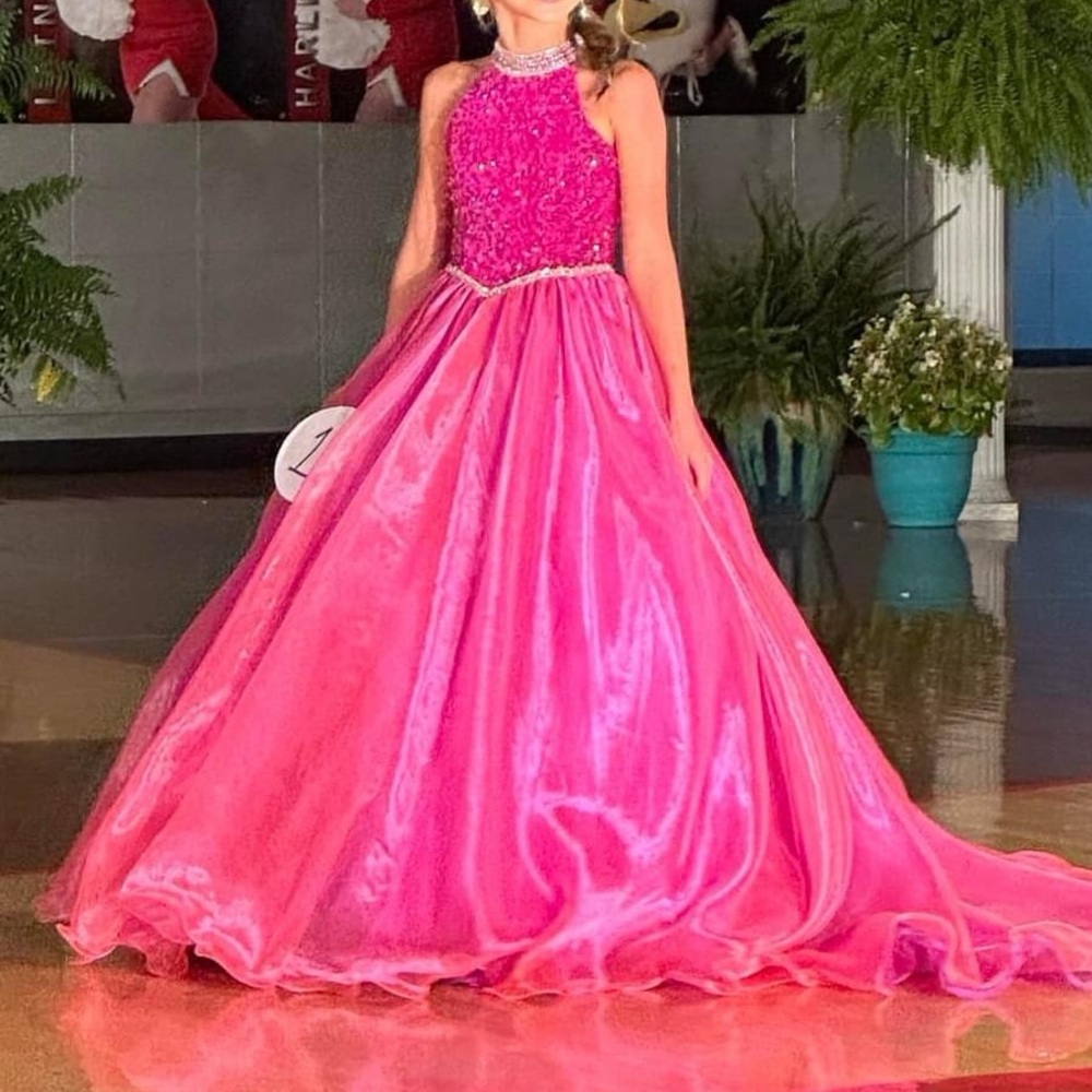 Jonathan Kayne Elegant Pink Pageant Dress